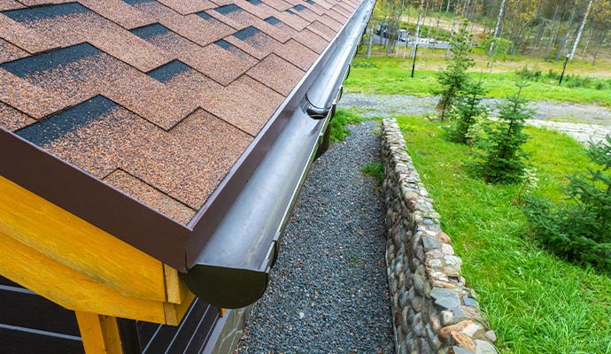 residential house professional gutter cleaning